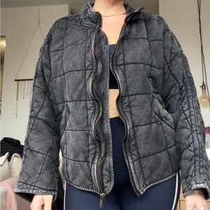 Free People Quilted Dolman Jacket